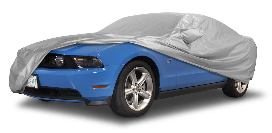 C17664RS – COVERCRAFT Car Cover, All-Weather Proof Silver Woven Fabric With 2 Mirror Pockets